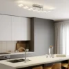 Lindby Plafón LED Jarda, cristal, 134 cm de largo, atenuable