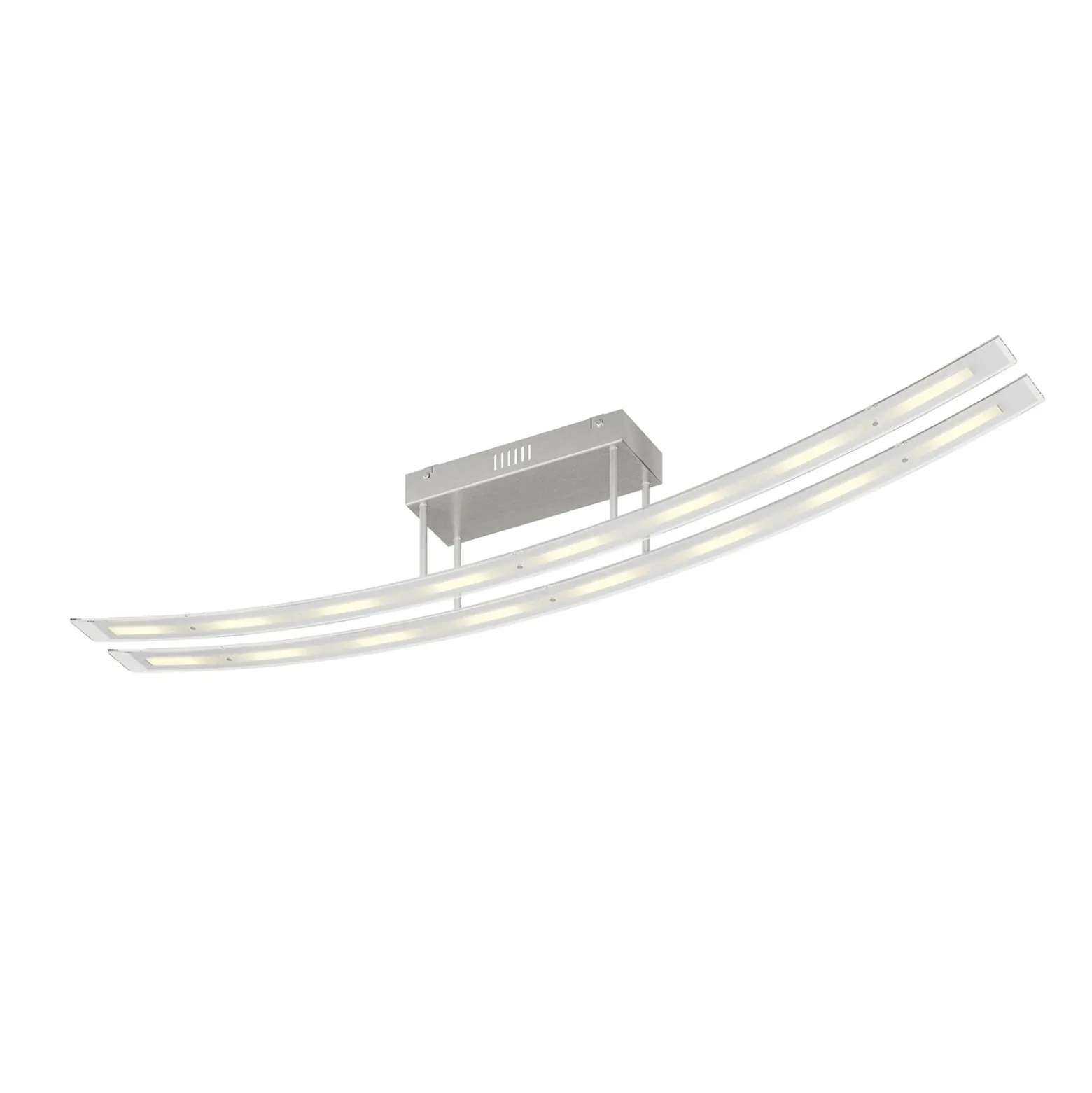 Lindby Plafón LED Jarda, cristal, 134 cm de largo, atenuable