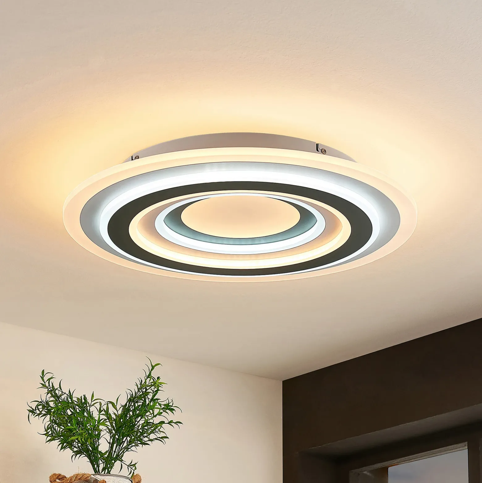 Lindby Plafón LED Jazmina, 50 cm, CCT, control remoto