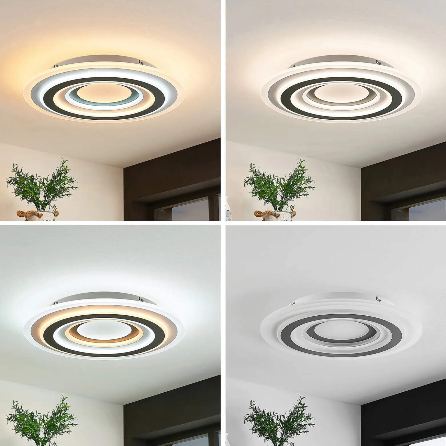 Lindby Plafón LED Jazmina, 50 cm, CCT, control remoto