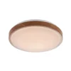 Lindby Plafón LED Mendosa, redondo, madera clara, Ø 29cm