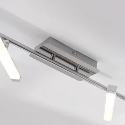 Lindby Plafón LED Pilou, 6 luces, atenuable, cromo