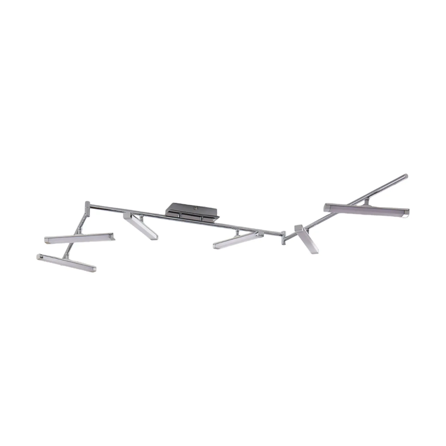 Lindby Plafón LED Pilou, 6 luces, atenuable, cromo