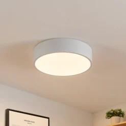 Lindby Plafón LED Simera, Ø 30cm, blanco, metal