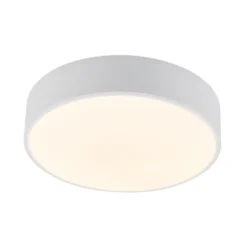Lindby Plafón LED Simera, Ø 30cm, blanco, metal