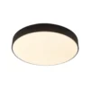 Lindby Plafón LED Simera, Ø 50cm, negro, metal