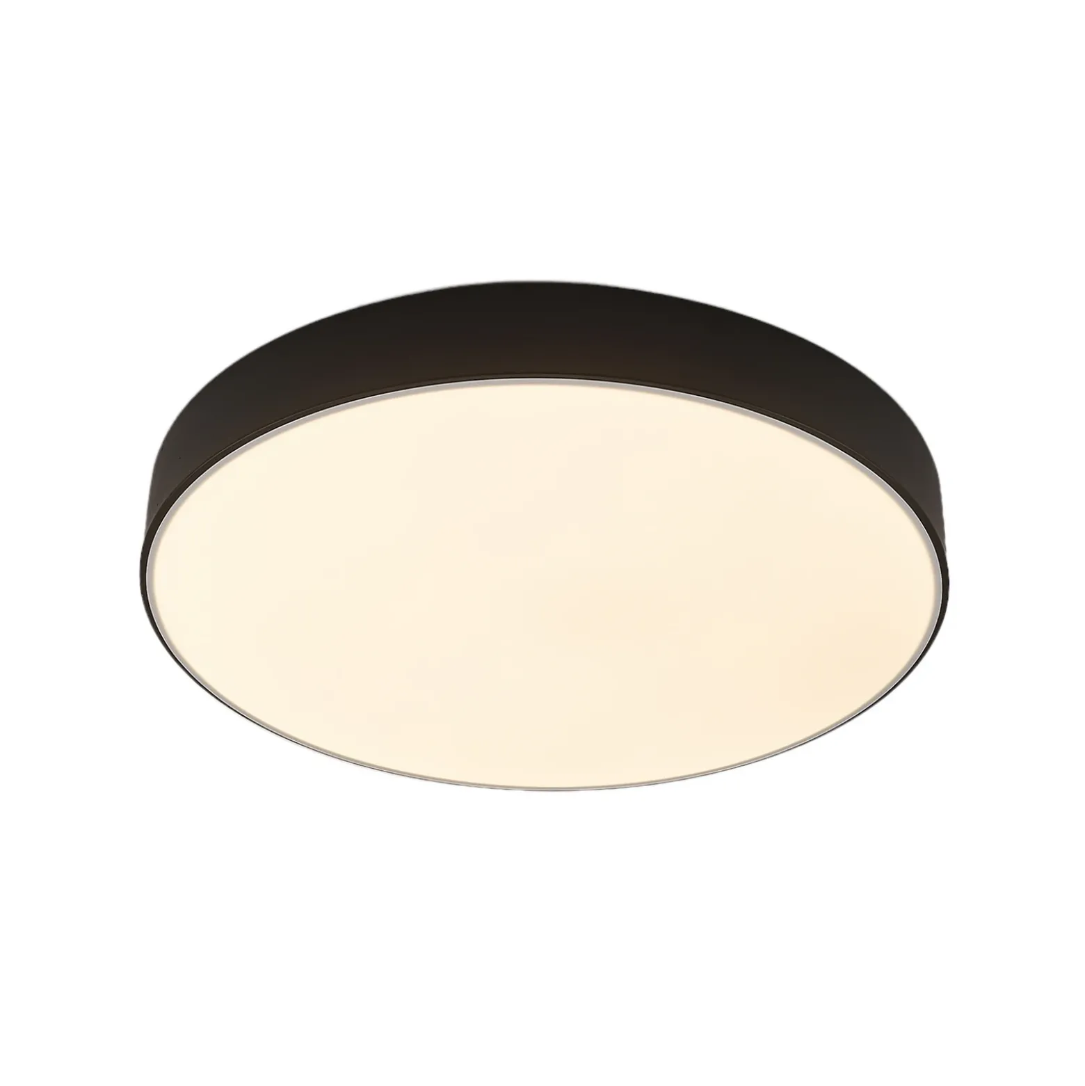 Lindby Plafón LED Simera, Ø 50cm, negro, metal