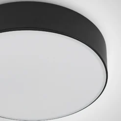 Lindby Plafón LED Simera, Ø 30 cm, negro, blanco
