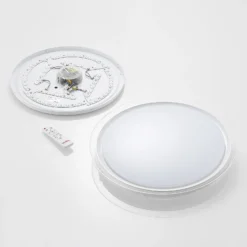 Lindby Plafón LED Sleya Ø 50 cm, blanco, CCT, atenuable