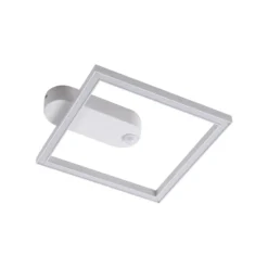 Lindby Plafón LED Yulla, blanco, detector de movimiento
