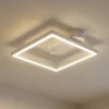 Lindby Plafón LED Yulla, blanco, detector de movimiento