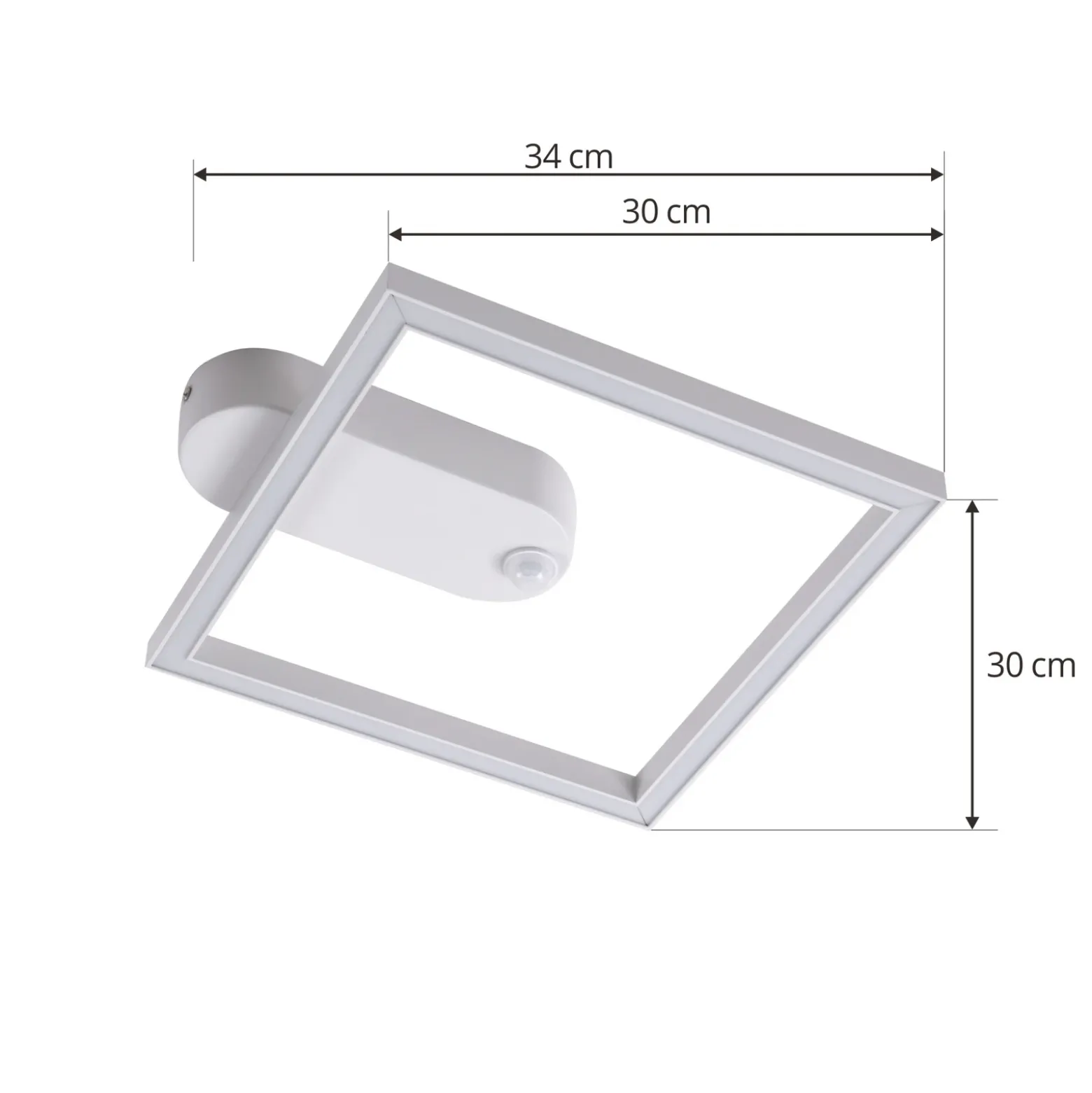 Lindby Plafón LED Yulla, blanco, detector de movimiento