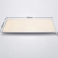 Lindby Plafón LED Zento, 120 cm, plata, 4.000 K