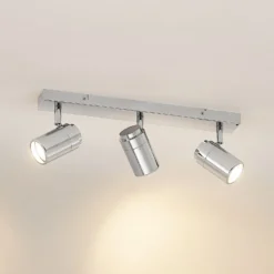 Lindby Remilan downlight de techo, cromo, largo