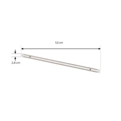 Lindby riel conductora Lumaro, blanca, aluminio, longitud 53 cm