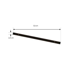 Lindby riel Lumaro, negra, aluminio, longitud 53 cm
