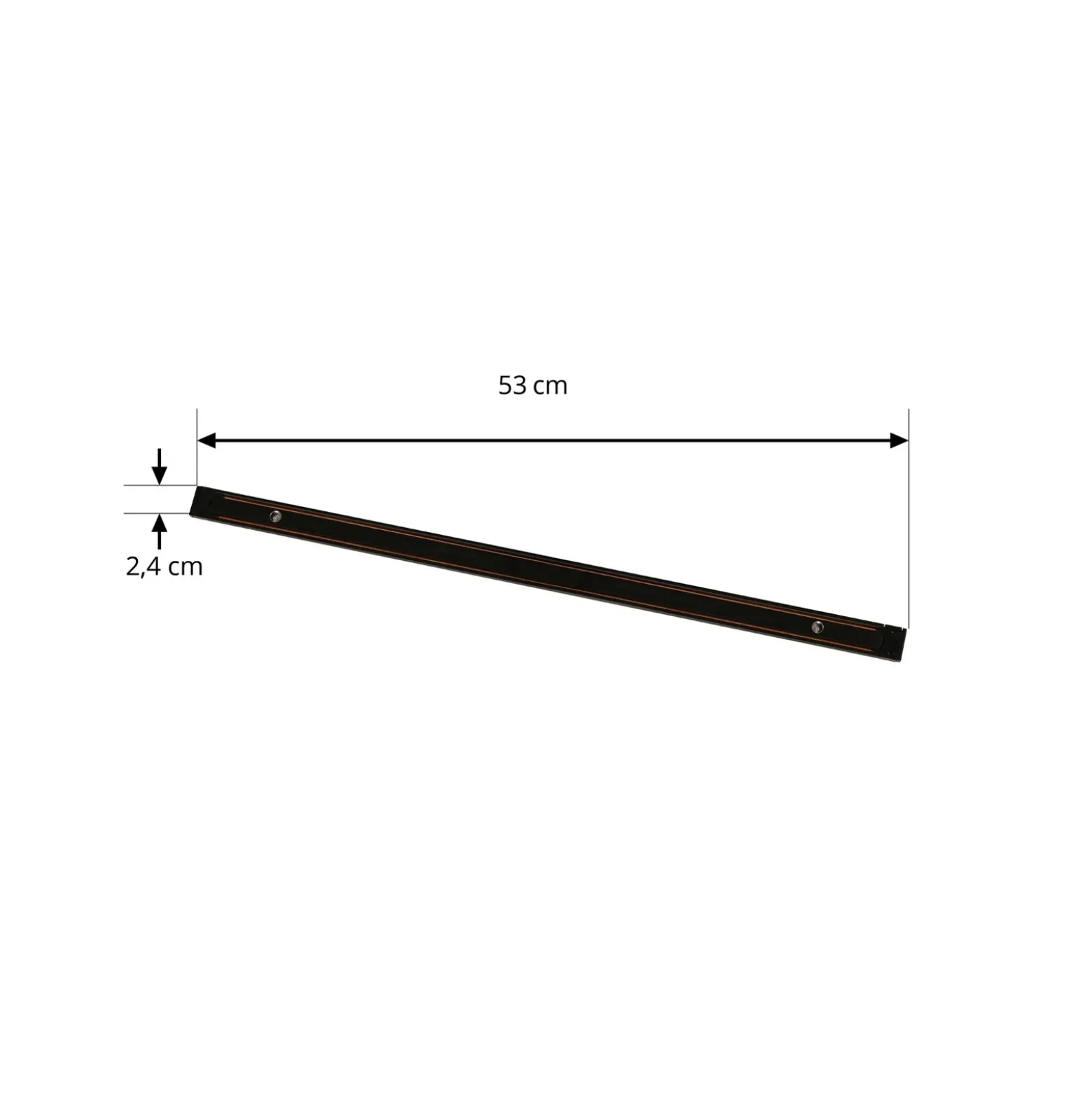 Lindby riel Lumaro, negra, aluminio, longitud 53 cm