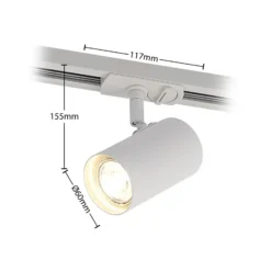 Lindby sistema de riel monofásico Linaro, GU10, 14 luces, blanco