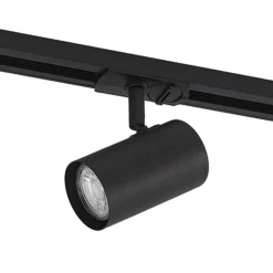 Lindby sistema de riel trifásico Linaro, GU10, 3 luces, negro