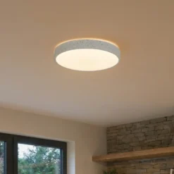 Lindby Smart lámpara LED de techo Elmor Ø39cm gris RGB CCT Tuya