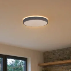 Lindby Smart lámpara LED de techo Elmor Ø 39 cm gris RGB CCT