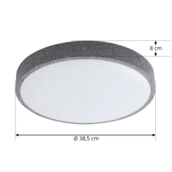 Lindby Smart lámpara LED de techo Elmor Ø 39 cm gris RGB CCT