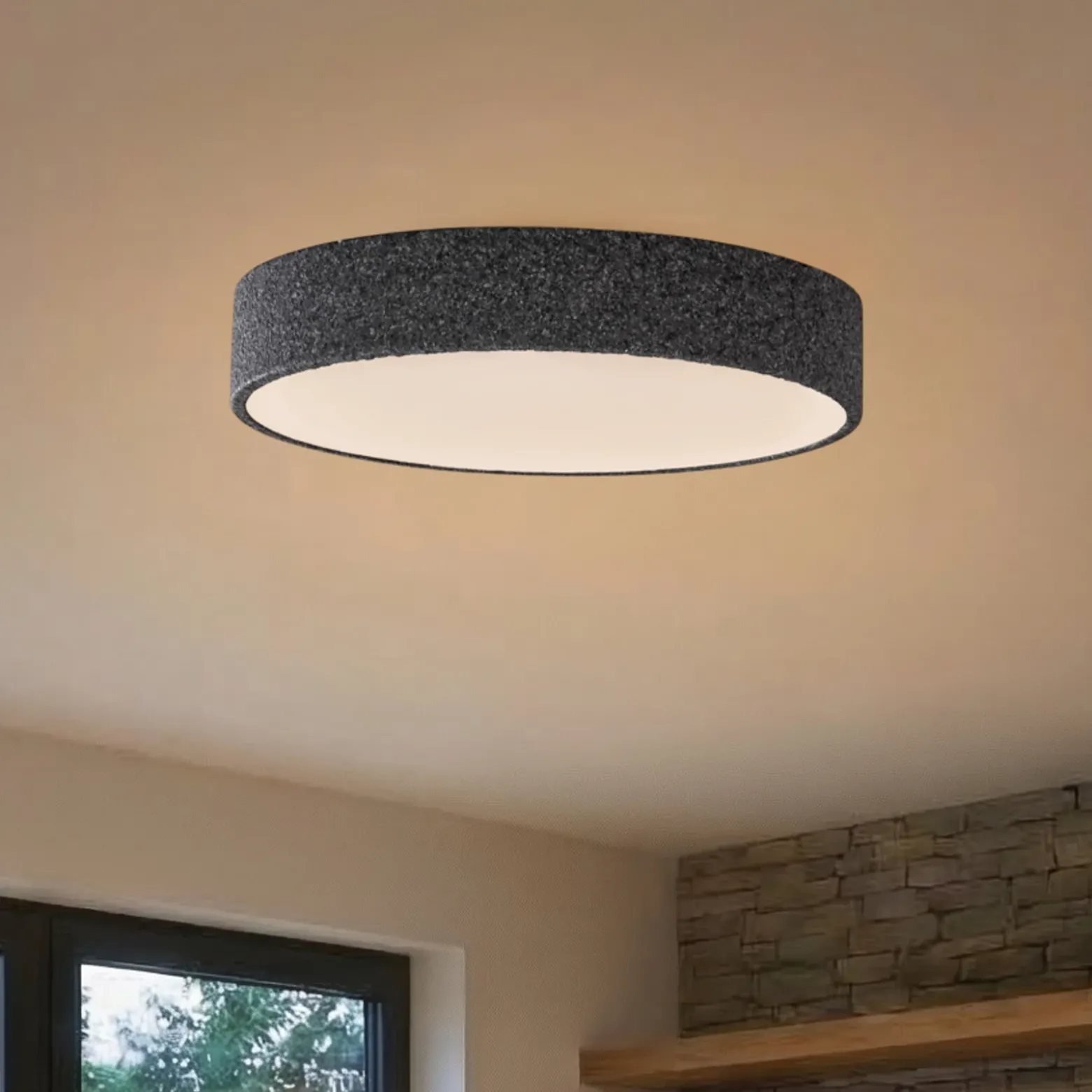Lindby Smart lámpara LED de techo Elmor Ø 45 cm gris RGB CCT