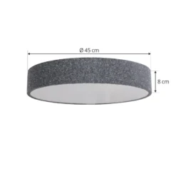 Lindby Smart lámpara LED de techo Elmor Ø 45 cm gris RGB CCT