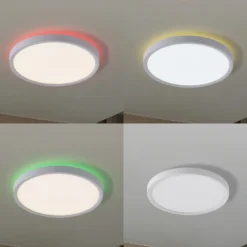 Lindby Smart plafón LED Deika, Ø 40 cm, blanco, Tuya