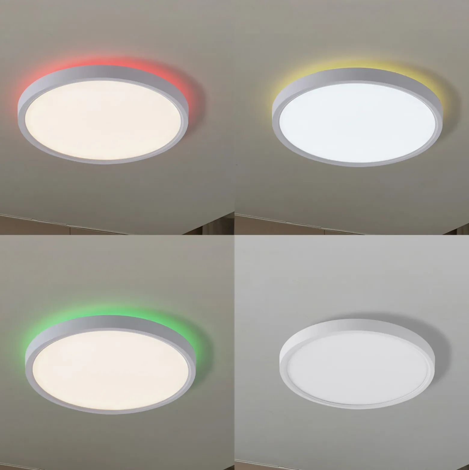 Lindby Smart plafón LED Deika, Ø 40 cm, blanco, Tuya