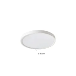 Lindby Smart plafón LED Deika, Ø 30 cm, blanco, Tuya