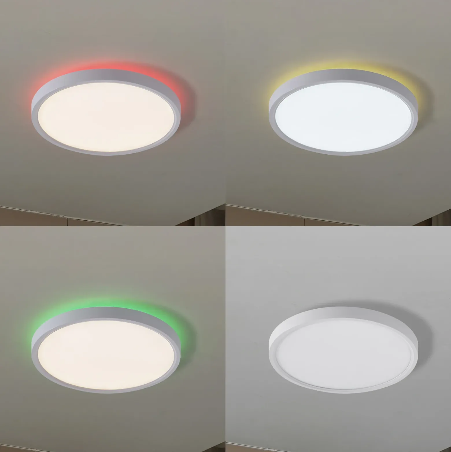 Lindby Smart plafón LED Deika, Ø 30 cm, blanco, Tuya