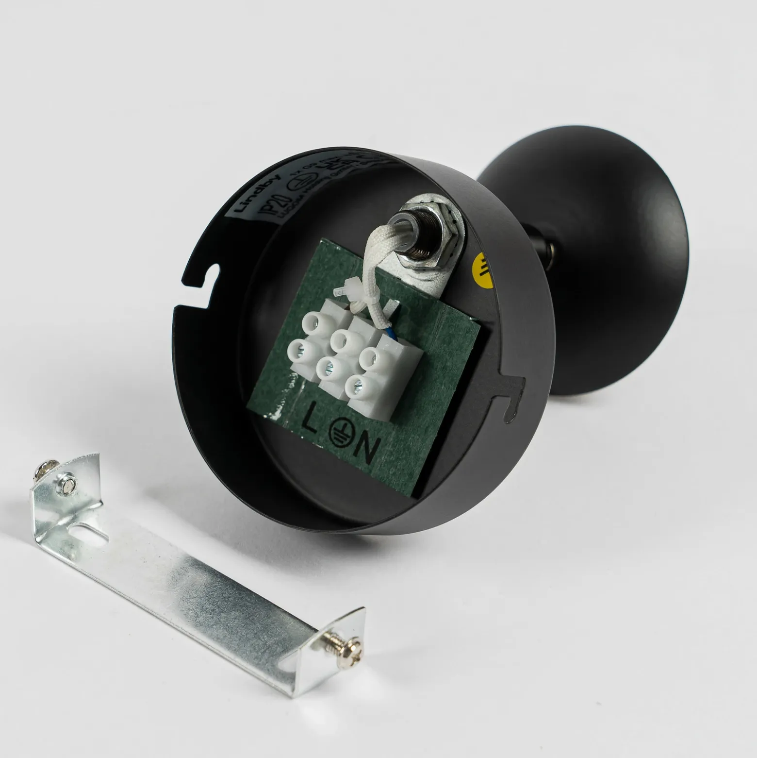 Lindby Spot Katjana, 1 luz, 16,9 cm de altura, cristal ahumado