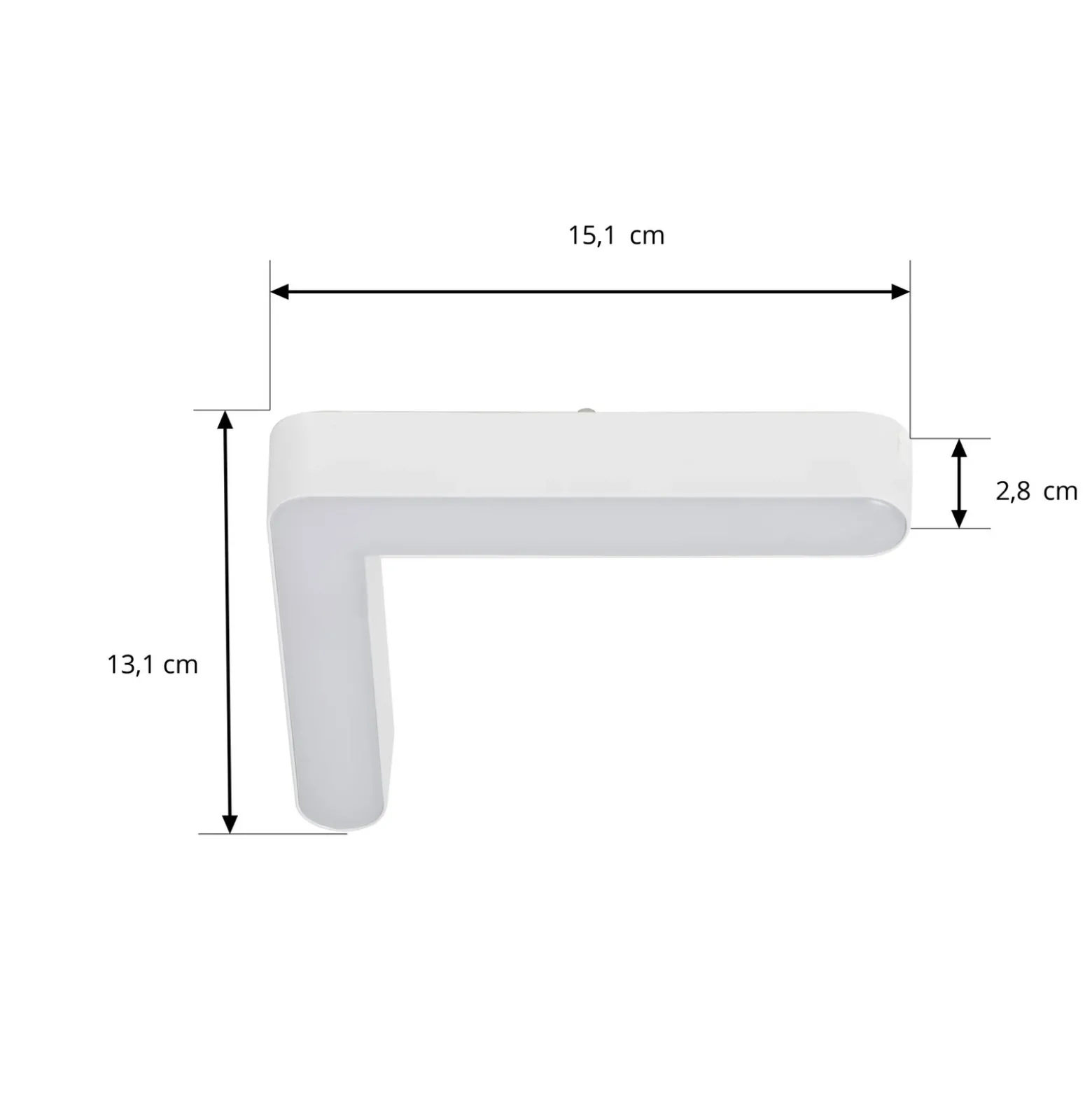Lindby Tira LED 48 V Lumaro,blanca,forma de L,plástico,atenuable