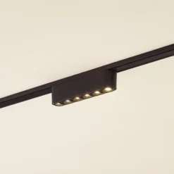 Lindby tira LED 48V Lumaro, negro,6 puntos,2,4cm,atenuable
