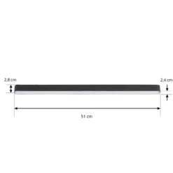 Lindby tira LED 48 V Lumaro,negro,20W,plástico,atenuable