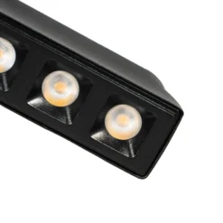 Lindby tira LED 48 V Lumaro,negro,6 puntos,2,5cm,atenuable