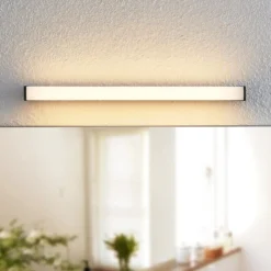 Lindby Ulisan aplique LED de baño, angular 58,8 cm