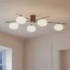 Lindby Valisa plafón, negro, 5 luces