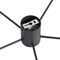 Lindby Valisa plafón, negro, 5 luces
