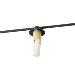 Lindby Valisa plafón, negro, 5 luces