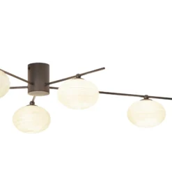 Lindby Valisa plafón, negro, 5 luces