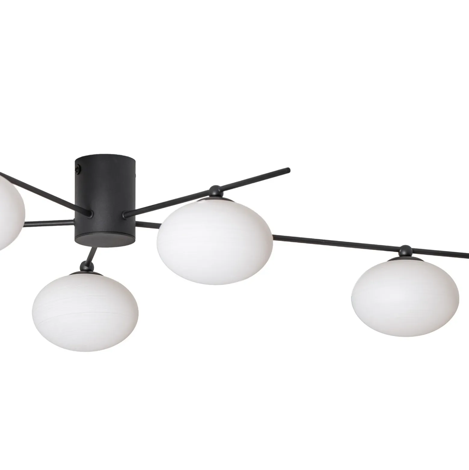 Lindby Valisa plafón, negro, 5 luces