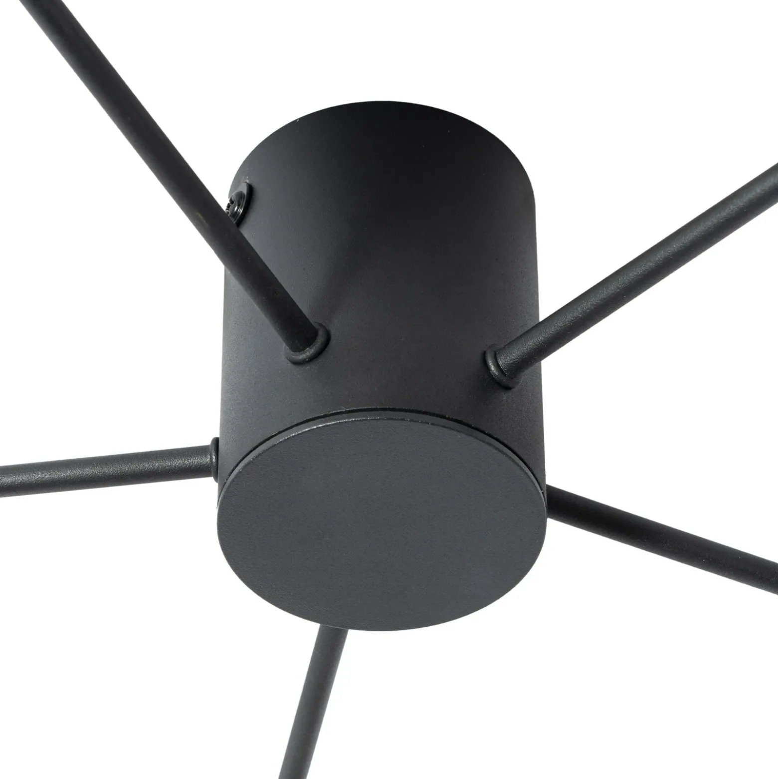 Lindby Valisa plafón, negro, 5 luces