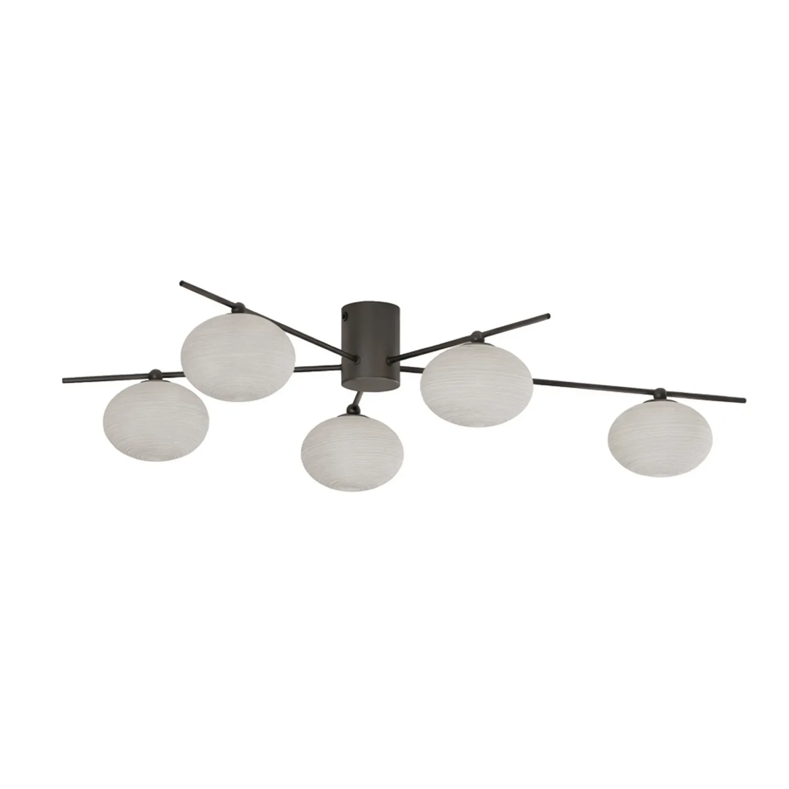 Lindby Valisa plafón, negro, 5 luces