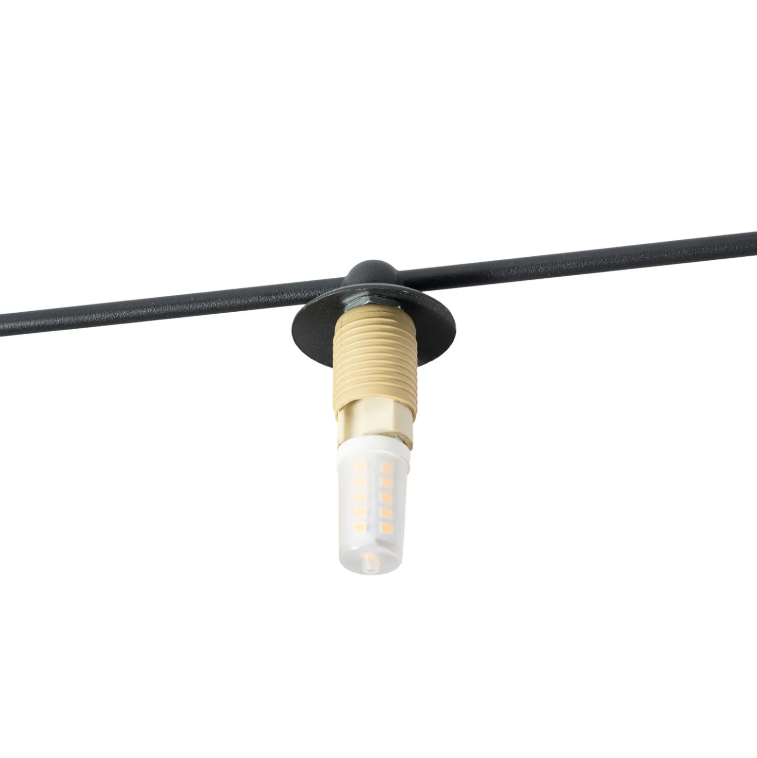 Lindby Valisa plafón, negro, 5 luces