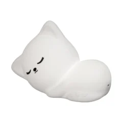 Linterna LED recargable Mia, blanca, longitud 16 cm, silicona