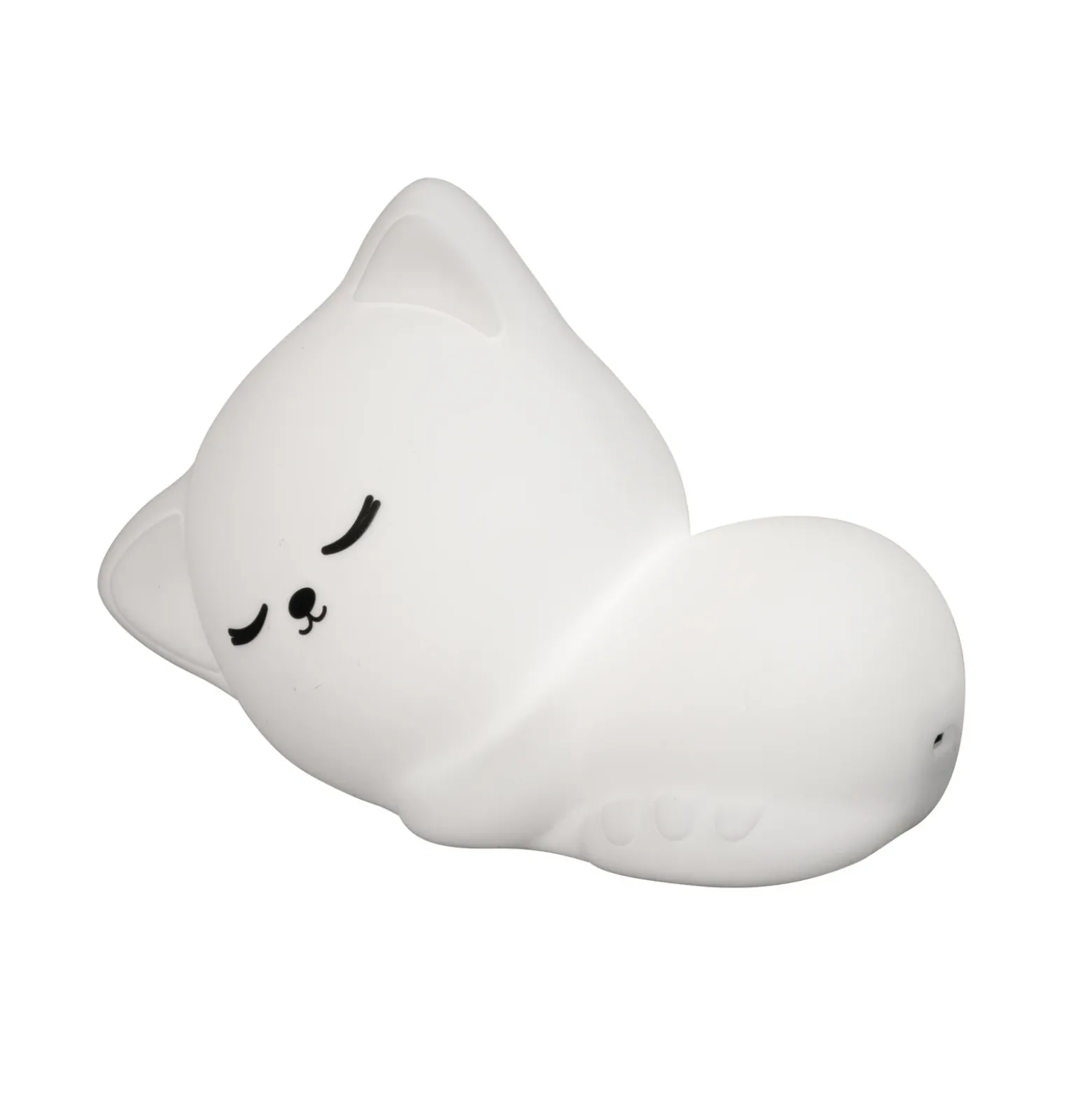 Linterna LED recargable Mia, blanca, longitud 16 cm, silicona
