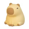 Linterna LED recargable Piggy, marrón, altura 12 cm, silicona