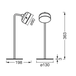Linterna recargable LED DECOR HELPER GADGET de OSRAM, negra, con regulador